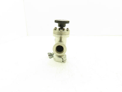 MDC KAV-100 Manual Pneumatic Angle Valve Vacuum Isolation 1" Connection