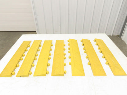 Anti Fatigue Modular Interlocking Male Ramp Edge with Corner 22"x4" Lot of 7
