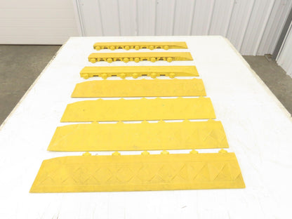 Anti Fatigue Modular Interlocking Male Ramp Edge with Corner 22"x4" Lot of 7