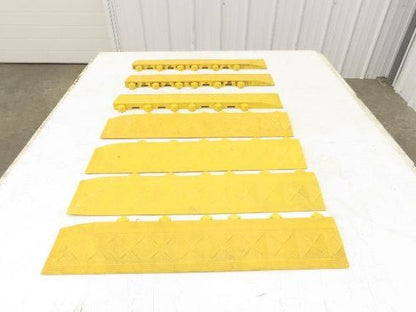 Anti Fatigue Modular Interlocking Male Ramp Edge with Corner 22"x4" Lot of 7