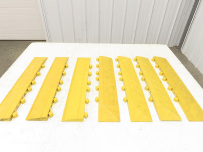 Anti Fatigue Modular Interlocking Male Ramp Edge with Corner 22"x4" Lot of 7