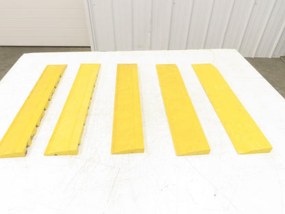 Anti Fatigue Modular Interlocking Female Ramp Edge with Corner 22"x4" Lot of 5