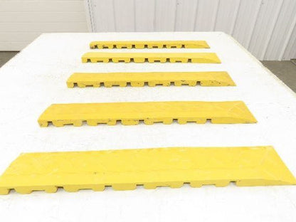 Anti Fatigue Modular Interlocking Female Ramp Edge with Corner 22"x4" Lot of 5
