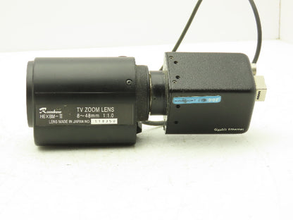 Hindsight gigE Industrial High Speed Video Camera Rainbow H6X8M-II 8-48mm Lens