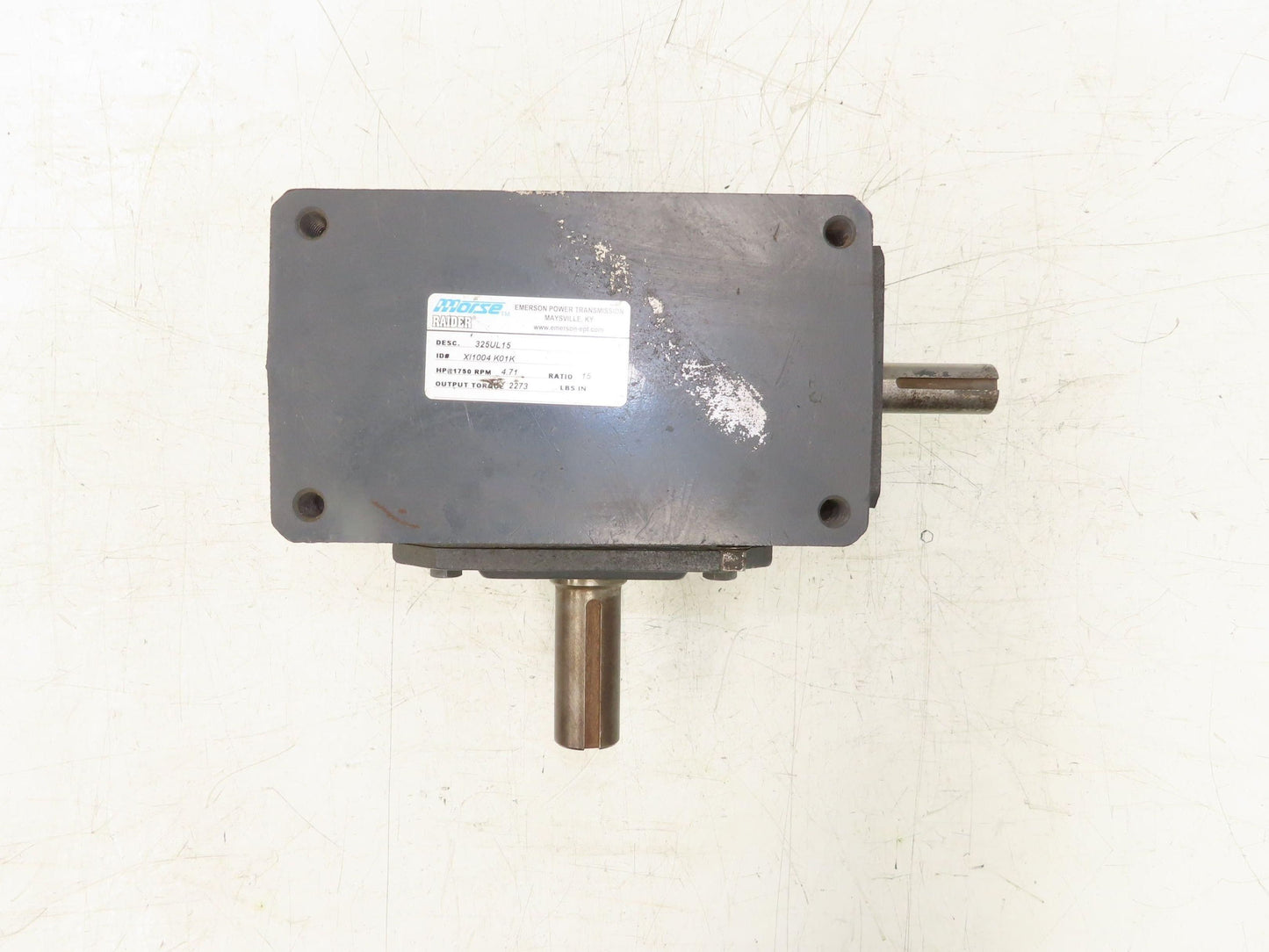Morse Raider 325UL15 Worm Gearbox 15:1 Reducer 4.7hp 117rpm LH Output