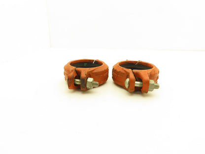 Victaulic Style 07 Zero Flex 3" Grooved Pipe Coupling w/Gasket Lot of 2
