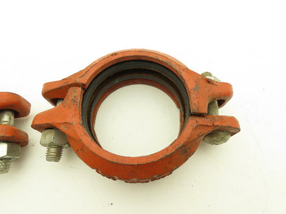 Victaulic Style 07 Zero Flex 3" Grooved Pipe Coupling w/Gasket Lot of 2