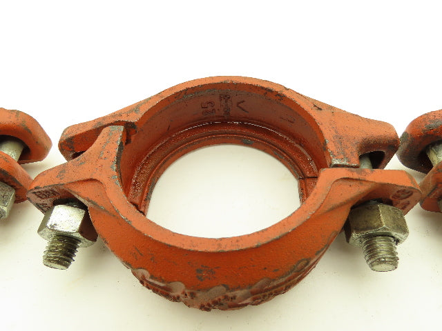 Victaulic Style 07 Zero Flex 3" Grooved Pipe Coupling No Gasket  Lot of 3