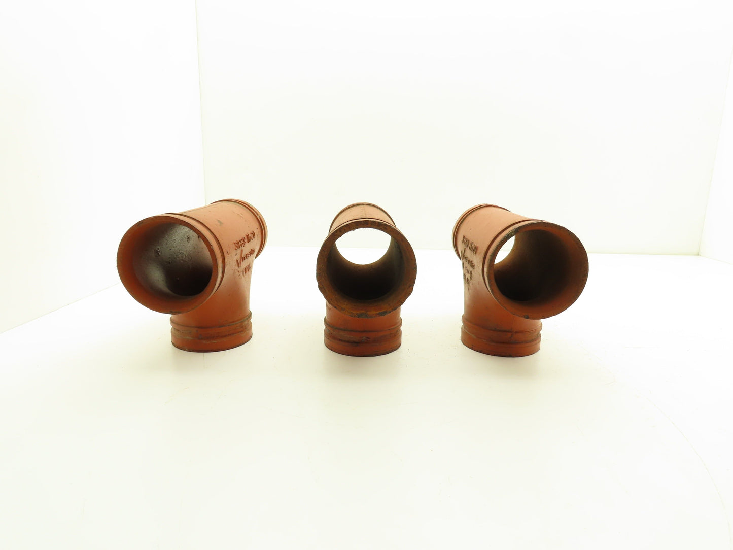 Victaulic No 20  3" Grooved End Tee Pipe Fitting Ductile Iron  Lot of 3