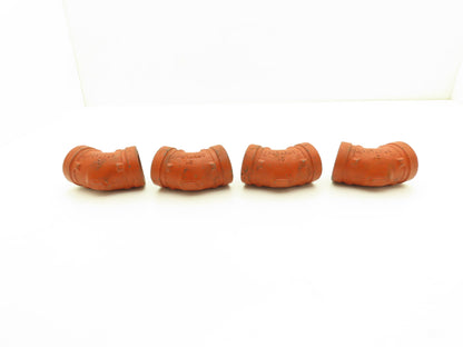 Victaulic 7051 Gruvlok 2" Grooved End 45° Elbow Fitting Ductile Iron  Lot of 4