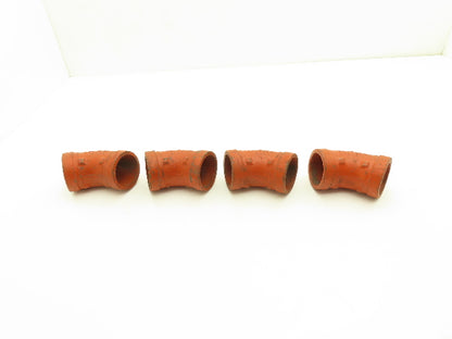 Victaulic 7051 Gruvlok 2" Grooved End 45° Elbow Fitting Ductile Iron  Lot of 4