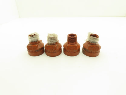 Victaulic No 52  2x1" NPT Grooved x Threaded Male Reducer Fitting  Lot of 4