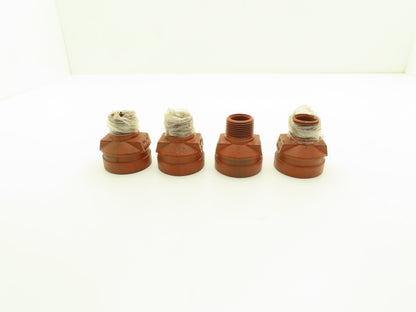 Victaulic No 52  2x1" NPT Grooved x Threaded Male Reducer Fitting  Lot of 4