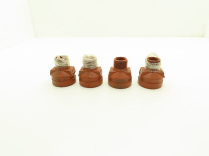 Victaulic No 52  2x1" NPT Grooved x Threaded Male Reducer Fitting  Lot of 4