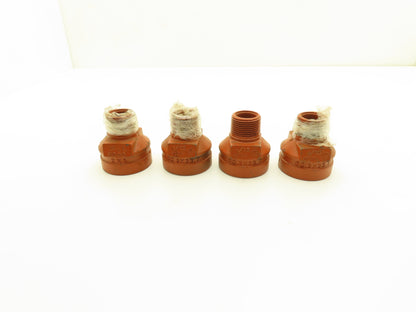 Victaulic No 52  2x1" NPT Grooved x Threaded Male Reducer Fitting  Lot of 4