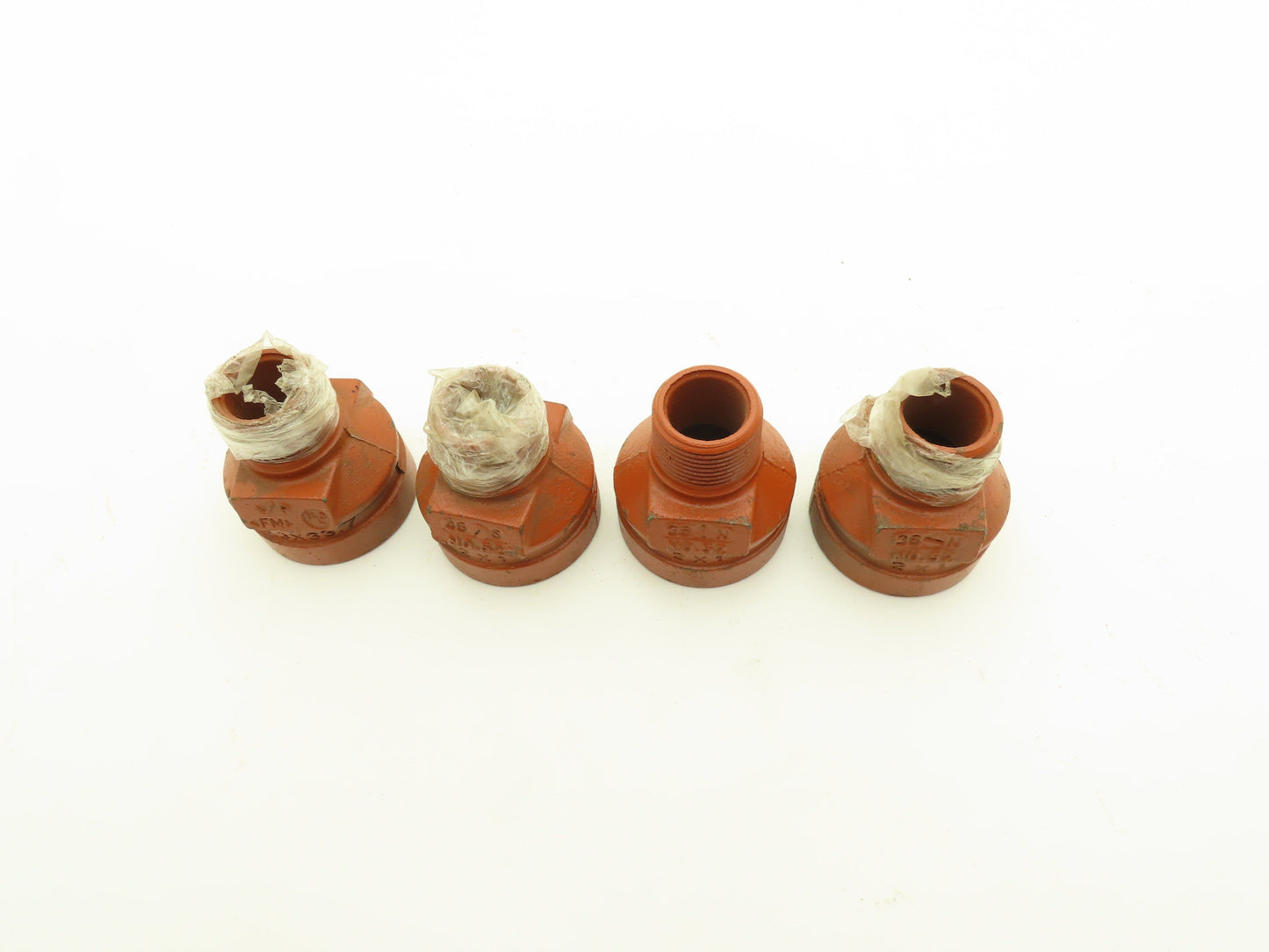 Victaulic No 52  2x1" NPT Grooved x Threaded Male Reducer Fitting  Lot of 4
