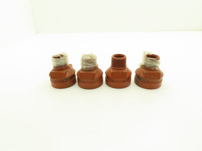 Victaulic No 52  2x1" NPT Grooved x Threaded Male Reducer Fitting  Lot of 4