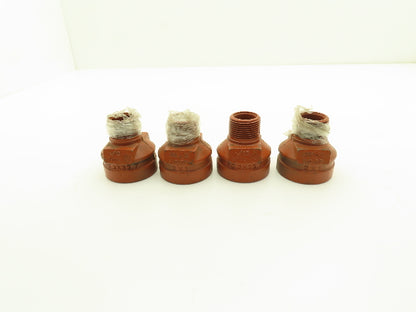 Victaulic No 52  2x1" NPT Grooved x Threaded Male Reducer Fitting  Lot of 4