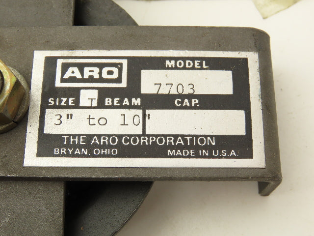 ARO 7703 I-Beam Hose Trolley Kit 2 Two Wheel Lot of 2