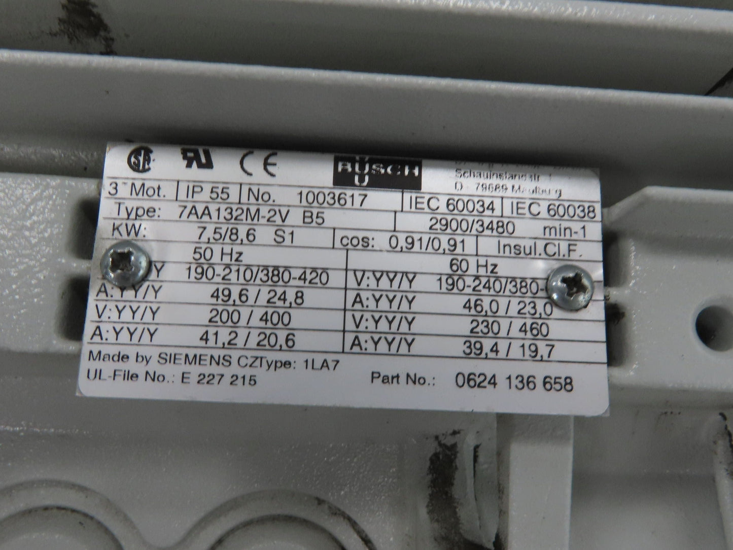 Busch BNV1000A0400 Combi Cobra Screw Vacuum Pump 0.001hPa 8.6kw 3Ph Booster 4kw