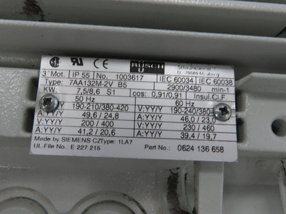 Busch BNV1000A0400 Combi Cobra Screw Vacuum Pump 0.001hPa 8.6kw 3Ph Booster 4kw