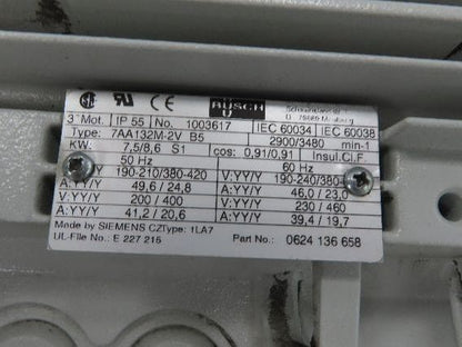 Busch BNV1000A0400 Combi Cobra Screw Vacuum Pump 0.001hPa 8.6kw 3Ph Booster 4kw