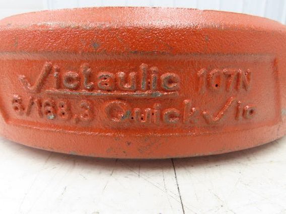 Victaulic 107N QuickVic 6" Rigid Coupling Grooved Pipe Fitting w/Gasket Lot of 2