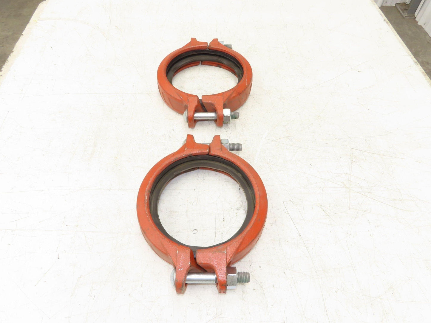 Victaulic 107N QuickVic 6" Rigid Coupling Grooved Pipe Fitting w/Gasket Lot of 2