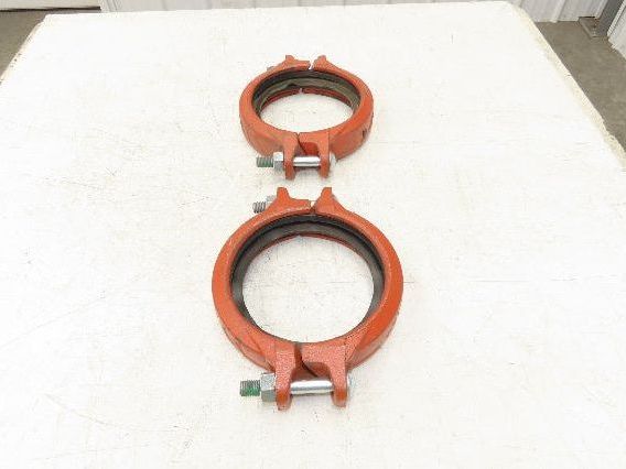 Victaulic 107N QuickVic 6" Rigid Coupling Grooved Pipe Fitting w/Gasket Lot of 2