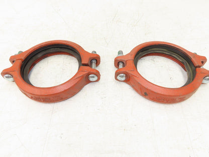 Victaulic 107N QuickVic 6" Rigid Coupling Grooved Pipe Fitting w/Gasket Lot of 2