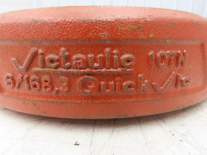 Victaulic 107N QuickVic 6" Rigid Coupling Grooved Pipe Fitting No Gasket Lot of2