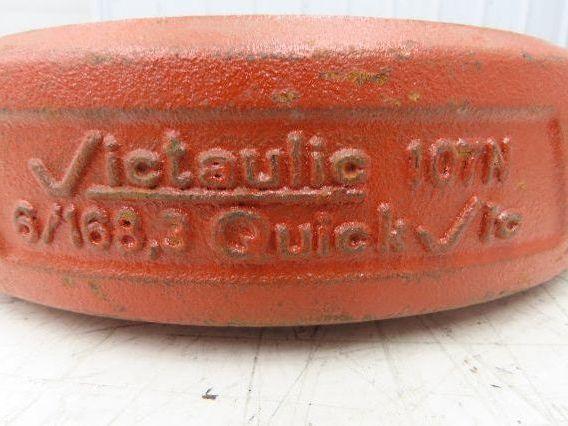 Victaulic 107N QuickVic 6" Rigid Coupling Grooved Pipe Fitting No Gasket Lot of2