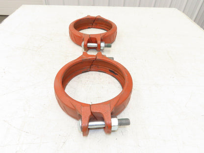 Victaulic 107N QuickVic 6" Rigid Coupling Grooved Pipe Fitting No Gasket Lot of2