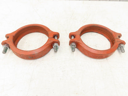 Victaulic 107N QuickVic 6" Rigid Coupling Grooved Pipe Fitting No Gasket Lot of2