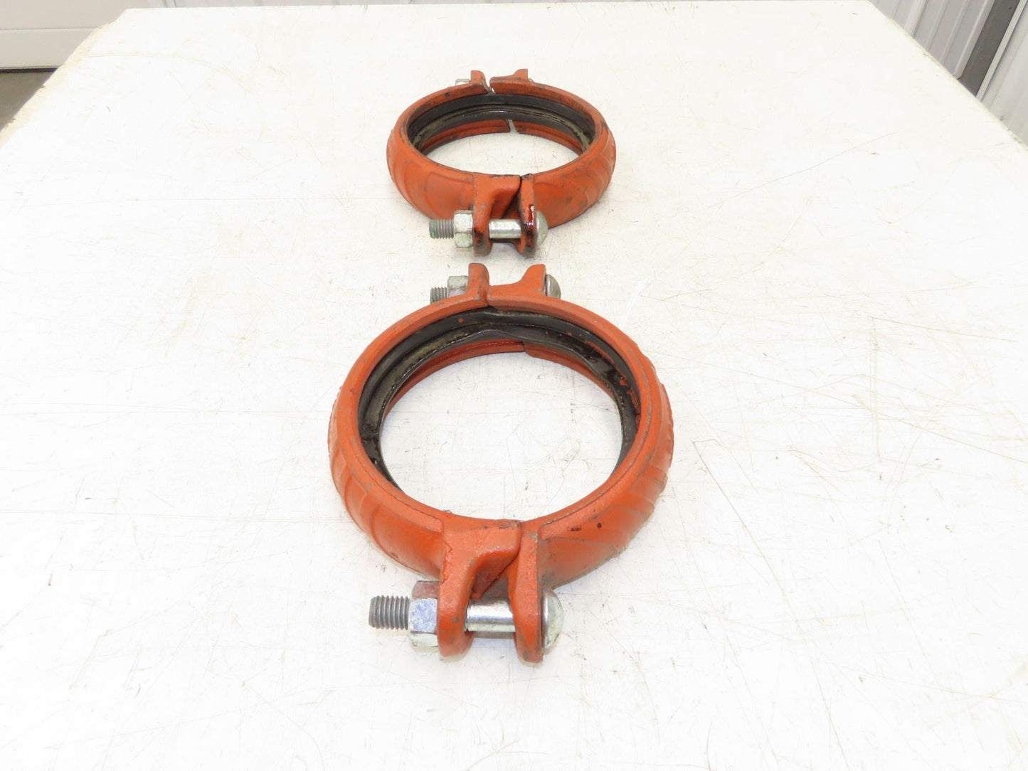 Victaulic 107H QuickVic 6" Rigid Coupling Grooved Pipe Fitting w/Gasket Lot of 2
