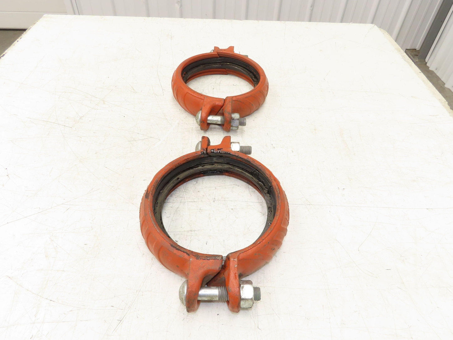 Victaulic 107H QuickVic 6" Rigid Coupling Grooved Pipe Fitting w/Gasket Lot of 2