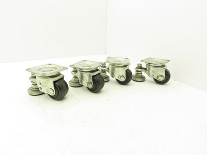 Caster Wheel 65x38mm (2-9/16"x1-1/2") With Stopper Brake Foot Lot of 4
