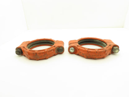 Victaulic 77 QuickVic 6" Rigid Coupling Grooved Pipe Fitting w/Gasket Lot of 2