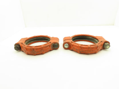 Victaulic 77 QuickVic 6" Rigid Coupling Grooved Pipe Fitting w/Gasket Lot of 2