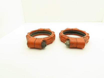 Victaulic 77 QuickVic 6" Rigid Coupling Grooved Pipe Fitting w/Gasket Lot of 2