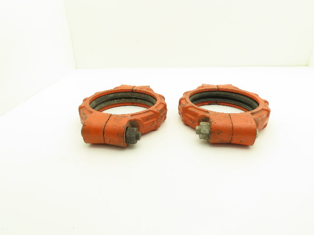 Victaulic 77 QuickVic 6" Rigid Coupling Grooved Pipe Fitting w/Gasket Lot of 2