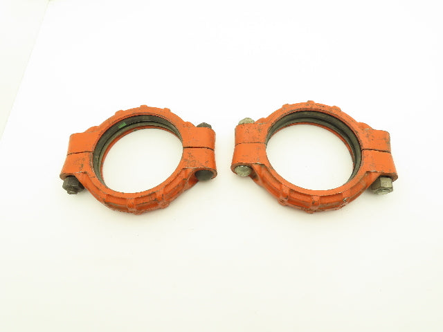 Victaulic 77 QuickVic 6" Rigid Coupling Grooved Pipe Fitting w/Gasket Lot of 2