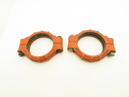 Victaulic 77 QuickVic 6" Rigid Coupling Grooved Pipe Fitting w/Gasket Lot of 2