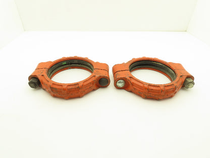 Victaulic 77 QuickVic 6" Rigid Coupling Grooved Pipe Fitting w/Gasket Lot of 2