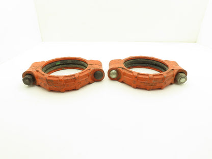 Victaulic 77 QuickVic 6" Rigid Coupling Grooved Pipe Fitting w/Gasket Lot of 2