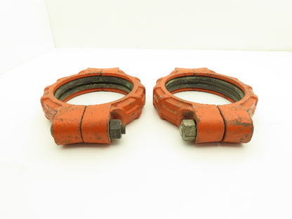 Victaulic 77 QuickVic 6" Rigid Coupling Grooved Pipe Fitting w/Gasket Lot of 2