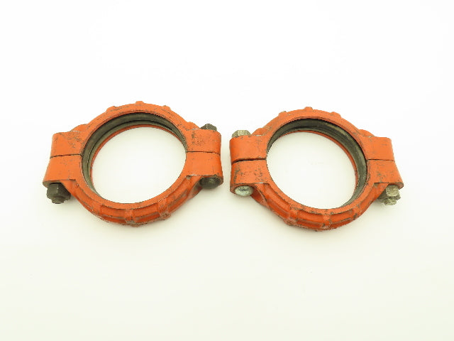 Victaulic 77 QuickVic 6" Rigid Coupling Grooved Pipe Fitting w/Gasket Lot of 2