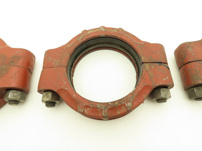 Tyler GB Gruvagrip No 100  5" Grooved Coupling Pipe Fitting w/Gasket Lot of 3