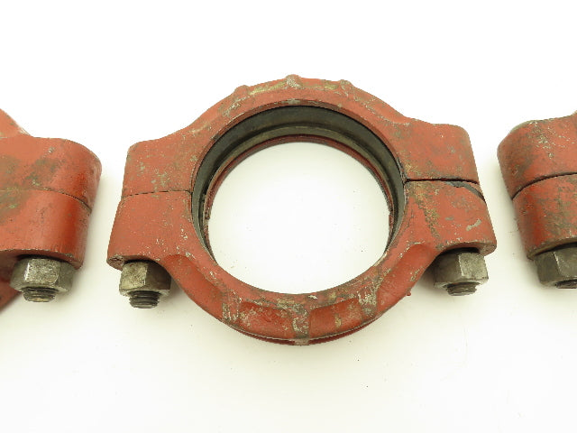 Tyler GB Gruvagrip No 100  5" Grooved Coupling Pipe Fitting w/Gasket Lot of 3