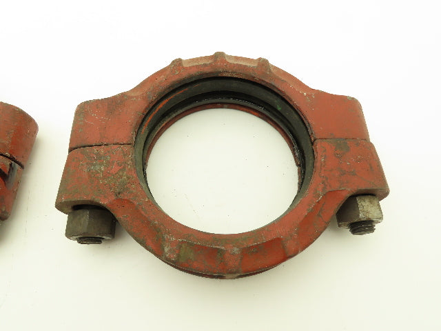 Tyler GB Gruvagrip No 100  5" Grooved Coupling Pipe Fitting w/Gasket Lot of 3